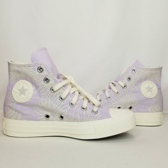 Converse Chuck Taylor All Star Floral Print Sneaker Women's Size 5.5 Lilac NWT - Picture 2 of 8
